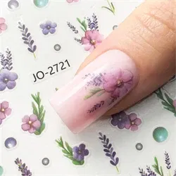 Lilla blomster klistermærker, JO-2721, GNB